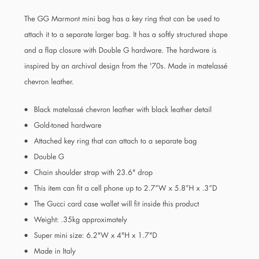 Gucci Marmont Super Mini Bag Purse - Picture 5 of 7